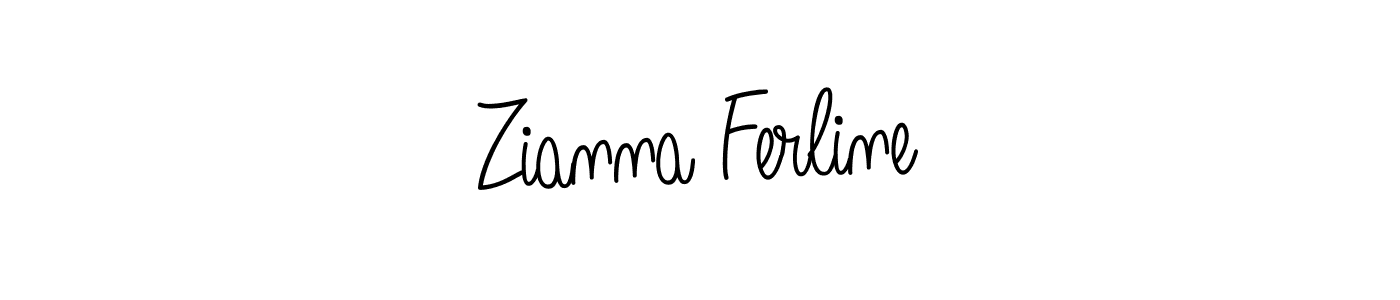 Best and Professional Signature Style for Zianna Ferline. Angelique-Rose-font-FFP Best Signature Style Collection. Zianna Ferline signature style 5 images and pictures png