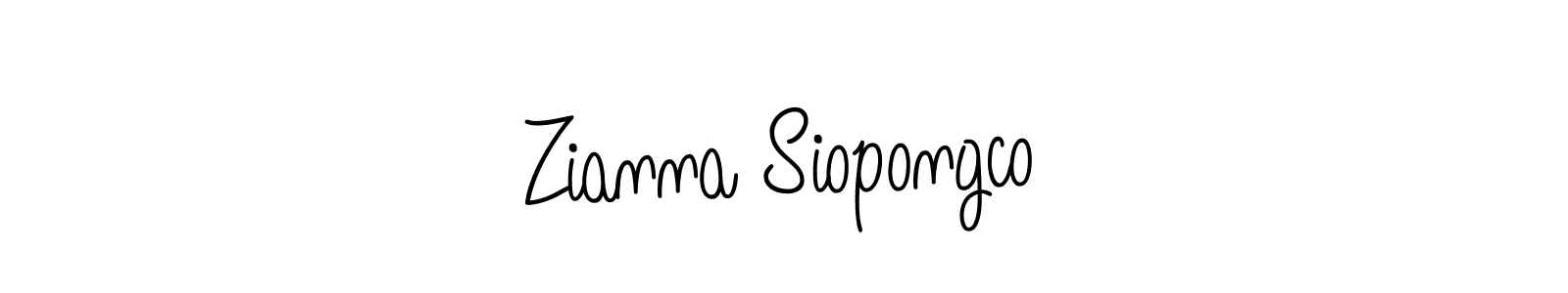 How to make Zianna Siopongco signature? Angelique-Rose-font-FFP is a professional autograph style. Create handwritten signature for Zianna Siopongco name. Zianna Siopongco signature style 5 images and pictures png