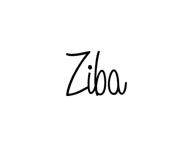 Ziba stylish signature style. Best Handwritten Sign (Angelique-Rose-font-FFP) for my name. Handwritten Signature Collection Ideas for my name Ziba. Ziba signature style 5 images and pictures png