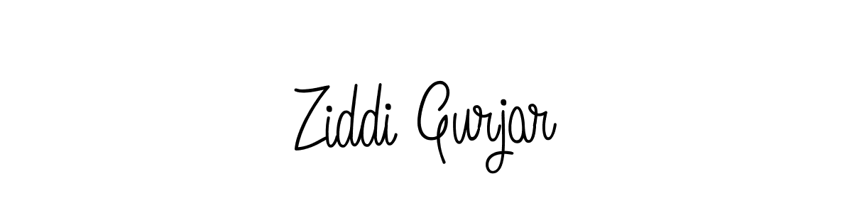 The best way (Angelique-Rose-font-FFP) to make a short signature is to pick only two or three words in your name. The name Ziddi Gurjar include a total of six letters. For converting this name. Ziddi Gurjar signature style 5 images and pictures png
