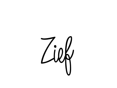 Make a beautiful signature design for name Zief. With this signature (Angelique-Rose-font-FFP) style, you can create a handwritten signature for free. Zief signature style 5 images and pictures png