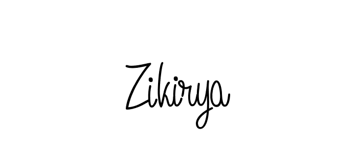 How to make Zikirya name signature. Use Angelique-Rose-font-FFP style for creating short signs online. This is the latest handwritten sign. Zikirya signature style 5 images and pictures png