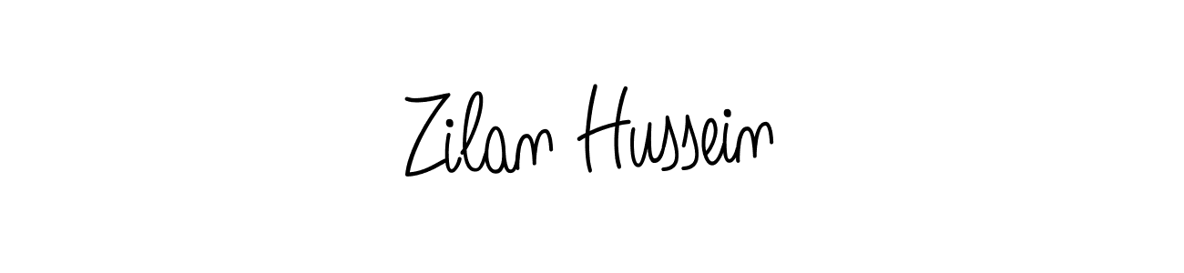 You should practise on your own different ways (Angelique-Rose-font-FFP) to write your name (Zilan Hussein) in signature. don't let someone else do it for you. Zilan Hussein signature style 5 images and pictures png
