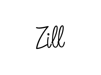 Design your own signature with our free online signature maker. With this signature software, you can create a handwritten (Angelique-Rose-font-FFP) signature for name Zill. Zill signature style 5 images and pictures png