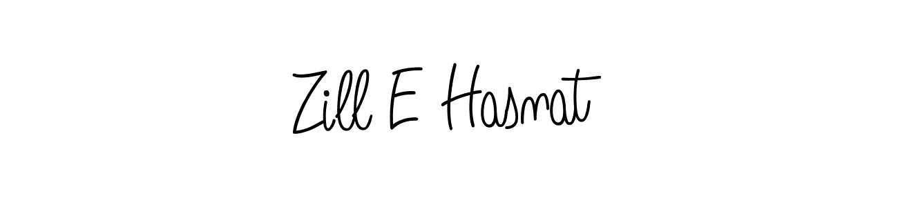 How to make Zill E Hasnat name signature. Use Angelique-Rose-font-FFP style for creating short signs online. This is the latest handwritten sign. Zill E Hasnat signature style 5 images and pictures png