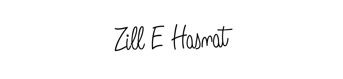 How to make Zill E Hasnat name signature. Use Angelique-Rose-font-FFP style for creating short signs online. This is the latest handwritten sign. Zill E Hasnat signature style 5 images and pictures png