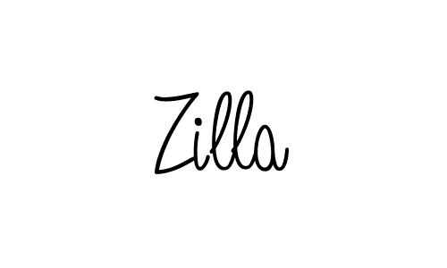 Create a beautiful signature design for name Zilla. With this signature (Angelique-Rose-font-FFP) fonts, you can make a handwritten signature for free. Zilla signature style 5 images and pictures png