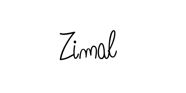Use a signature maker to create a handwritten signature online. With this signature software, you can design (Angelique-Rose-font-FFP) your own signature for name Zimal . Zimal  signature style 5 images and pictures png