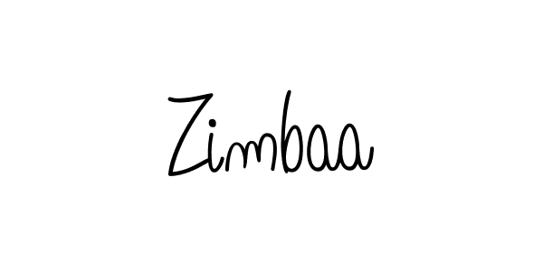 Make a beautiful signature design for name Zimbaa. With this signature (Angelique-Rose-font-FFP) style, you can create a handwritten signature for free. Zimbaa signature style 5 images and pictures png