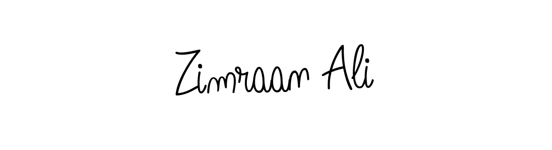 The best way (Angelique-Rose-font-FFP) to make a short signature is to pick only two or three words in your name. The name Zimraan Ali include a total of six letters. For converting this name. Zimraan Ali signature style 5 images and pictures png