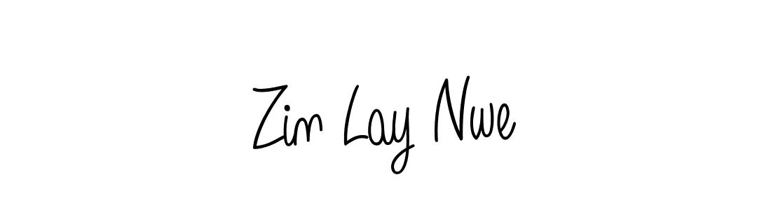 Make a beautiful signature design for name Zin Lay Nwe. With this signature (Angelique-Rose-font-FFP) style, you can create a handwritten signature for free. Zin Lay Nwe signature style 5 images and pictures png