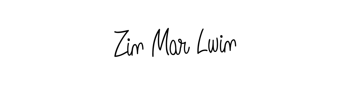 The best way (Angelique-Rose-font-FFP) to make a short signature is to pick only two or three words in your name. The name Zin Mar Lwin include a total of six letters. For converting this name. Zin Mar Lwin signature style 5 images and pictures png