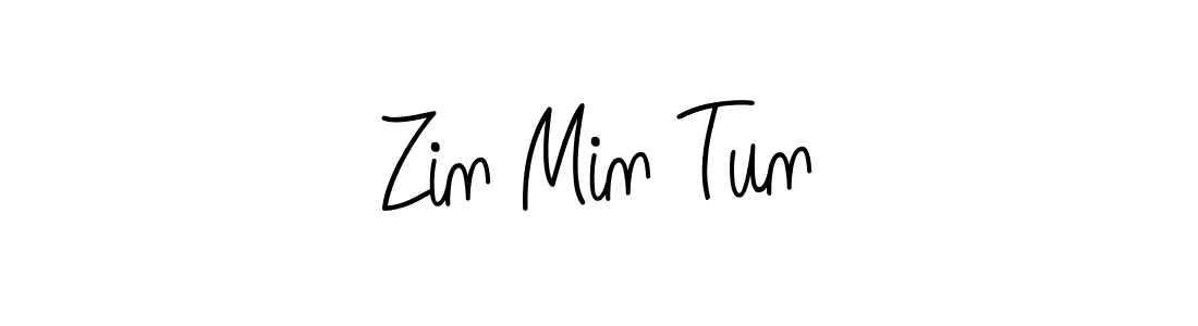 Also we have Zin Min Tun name is the best signature style. Create professional handwritten signature collection using Angelique-Rose-font-FFP autograph style. Zin Min Tun signature style 5 images and pictures png