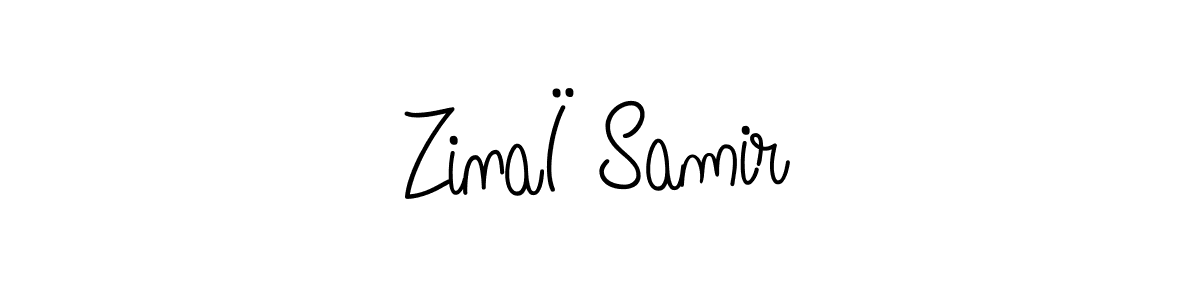 How to Draw ZinaÏ Samir signature style? Angelique-Rose-font-FFP is a latest design signature styles for name ZinaÏ Samir. ZinaÏ Samir signature style 5 images and pictures png