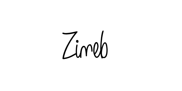 Zineb  stylish signature style. Best Handwritten Sign (Angelique-Rose-font-FFP) for my name. Handwritten Signature Collection Ideas for my name Zineb . Zineb  signature style 5 images and pictures png