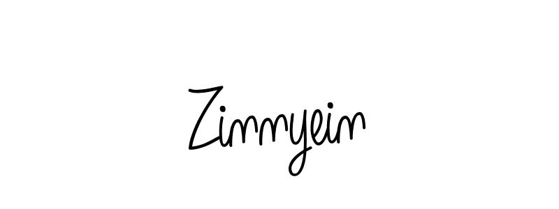Also we have Zinnyein name is the best signature style. Create professional handwritten signature collection using Angelique-Rose-font-FFP autograph style. Zinnyein signature style 5 images and pictures png
