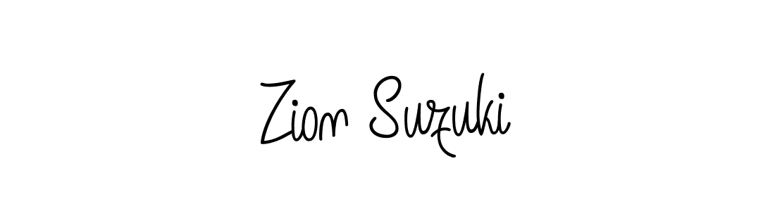 Create a beautiful signature design for name Zion Suzuki. With this signature (Angelique-Rose-font-FFP) fonts, you can make a handwritten signature for free. Zion Suzuki signature style 5 images and pictures png