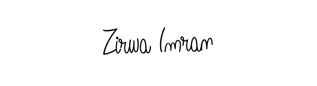 Create a beautiful signature design for name Zirwa Imran. With this signature (Angelique-Rose-font-FFP) fonts, you can make a handwritten signature for free. Zirwa Imran signature style 5 images and pictures png
