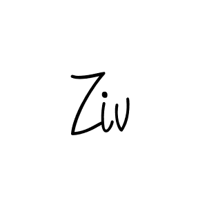 Design your own signature with our free online signature maker. With this signature software, you can create a handwritten (Angelique-Rose-font-FFP) signature for name Ziv. Ziv signature style 5 images and pictures png