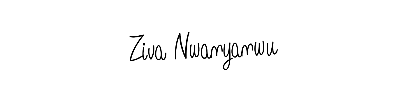 You should practise on your own different ways (Angelique-Rose-font-FFP) to write your name (Ziva Nwanyanwu) in signature. don't let someone else do it for you. Ziva Nwanyanwu signature style 5 images and pictures png