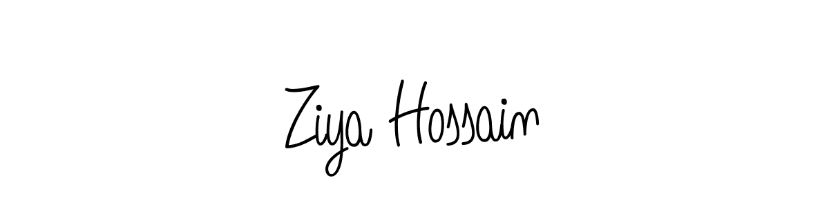 How to make Ziya Hossain name signature. Use Angelique-Rose-font-FFP style for creating short signs online. This is the latest handwritten sign. Ziya Hossain signature style 5 images and pictures png
