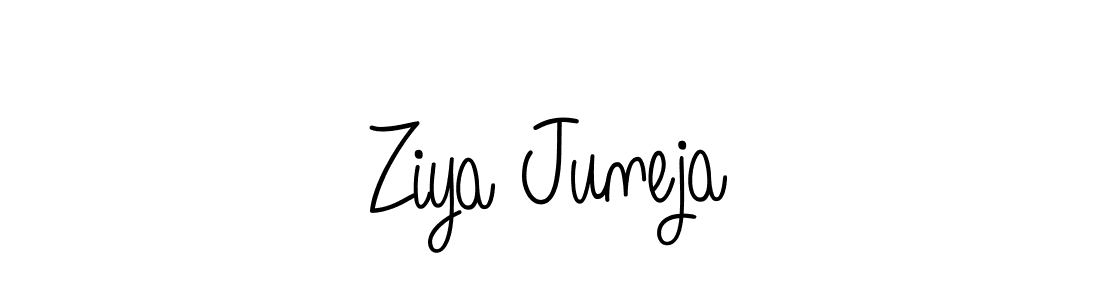 The best way (Angelique-Rose-font-FFP) to make a short signature is to pick only two or three words in your name. The name Ziya Juneja include a total of six letters. For converting this name. Ziya Juneja signature style 5 images and pictures png