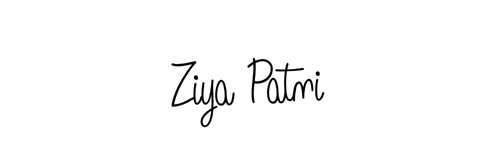 Create a beautiful signature design for name Ziya Patni. With this signature (Angelique-Rose-font-FFP) fonts, you can make a handwritten signature for free. Ziya Patni signature style 5 images and pictures png