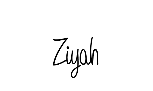 Ziyah stylish signature style. Best Handwritten Sign (Angelique-Rose-font-FFP) for my name. Handwritten Signature Collection Ideas for my name Ziyah. Ziyah signature style 5 images and pictures png