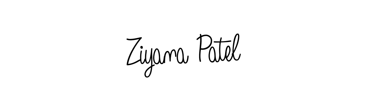 The best way (Angelique-Rose-font-FFP) to make a short signature is to pick only two or three words in your name. The name Ziyana Patel include a total of six letters. For converting this name. Ziyana Patel signature style 5 images and pictures png