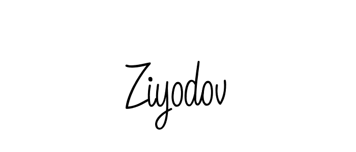 Use a signature maker to create a handwritten signature online. With this signature software, you can design (Angelique-Rose-font-FFP) your own signature for name Ziyodov. Ziyodov signature style 5 images and pictures png