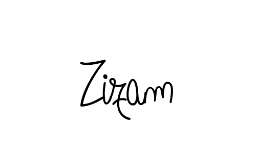 Design your own signature with our free online signature maker. With this signature software, you can create a handwritten (Angelique-Rose-font-FFP) signature for name Zizam. Zizam signature style 5 images and pictures png