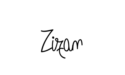 How to make Zizan name signature. Use Angelique-Rose-font-FFP style for creating short signs online. This is the latest handwritten sign. Zizan signature style 5 images and pictures png