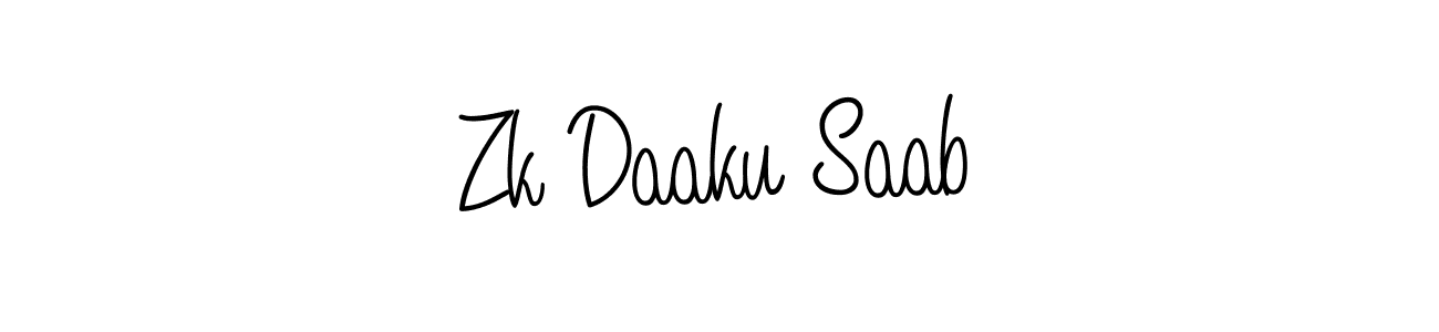 Angelique-Rose-font-FFP is a professional signature style that is perfect for those who want to add a touch of class to their signature. It is also a great choice for those who want to make their signature more unique. Get Zk Daaku Saab name to fancy signature for free. Zk Daaku Saab signature style 5 images and pictures png