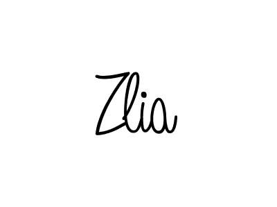 Use a signature maker to create a handwritten signature online. With this signature software, you can design (Angelique-Rose-font-FFP) your own signature for name Zlia. Zlia signature style 5 images and pictures png