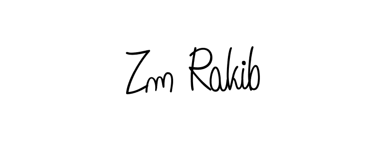 Design your own signature with our free online signature maker. With this signature software, you can create a handwritten (Angelique-Rose-font-FFP) signature for name Zm Rakib. Zm Rakib signature style 5 images and pictures png