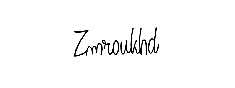 Use a signature maker to create a handwritten signature online. With this signature software, you can design (Angelique-Rose-font-FFP) your own signature for name Zmroukhd. Zmroukhd signature style 5 images and pictures png