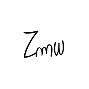 Zmw stylish signature style. Best Handwritten Sign (Angelique-Rose-font-FFP) for my name. Handwritten Signature Collection Ideas for my name Zmw. Zmw signature style 5 images and pictures png