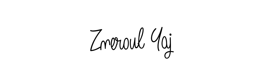 You should practise on your own different ways (Angelique-Rose-font-FFP) to write your name (Zneroul Yaj) in signature. don't let someone else do it for you. Zneroul Yaj signature style 5 images and pictures png