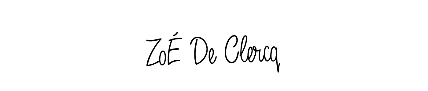 if you are searching for the best signature style for your name ZoÉ De Clercq. so please give up your signature search. here we have designed multiple signature styles  using Angelique-Rose-font-FFP. ZoÉ De Clercq signature style 5 images and pictures png