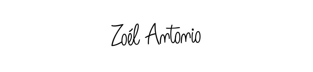 Make a beautiful signature design for name Zoél Antonio. With this signature (Angelique-Rose-font-FFP) style, you can create a handwritten signature for free. Zoél Antonio signature style 5 images and pictures png