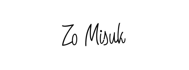 Design your own signature with our free online signature maker. With this signature software, you can create a handwritten (Angelique-Rose-font-FFP) signature for name Zo Misuk. Zo Misuk signature style 5 images and pictures png