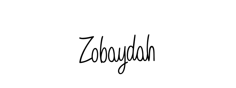 You should practise on your own different ways (Angelique-Rose-font-FFP) to write your name (Zobaydah) in signature. don't let someone else do it for you. Zobaydah signature style 5 images and pictures png