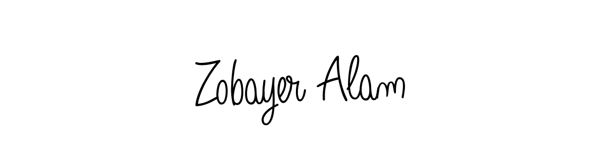 Make a beautiful signature design for name Zobayer Alam. With this signature (Angelique-Rose-font-FFP) style, you can create a handwritten signature for free. Zobayer Alam signature style 5 images and pictures png