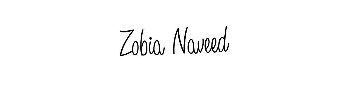 The best way (Angelique-Rose-font-FFP) to make a short signature is to pick only two or three words in your name. The name Zobia Naveed include a total of six letters. For converting this name. Zobia Naveed signature style 5 images and pictures png