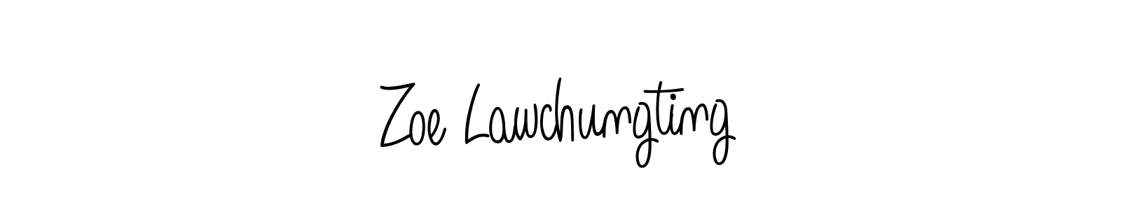 Check out images of Autograph of Zoe Lawchungting name. Actor Zoe Lawchungting Signature Style. Angelique-Rose-font-FFP is a professional sign style online. Zoe Lawchungting signature style 5 images and pictures png