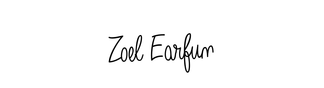 You should practise on your own different ways (Angelique-Rose-font-FFP) to write your name (Zoel Earfun) in signature. don't let someone else do it for you. Zoel Earfun signature style 5 images and pictures png