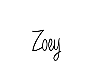 Zoey stylish signature style. Best Handwritten Sign (Angelique-Rose-font-FFP) for my name. Handwritten Signature Collection Ideas for my name Zoey. Zoey signature style 5 images and pictures png