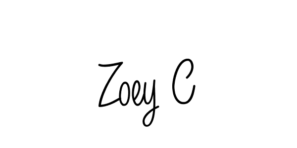 Make a beautiful signature design for name Zoey C. With this signature (Angelique-Rose-font-FFP) style, you can create a handwritten signature for free. Zoey C signature style 5 images and pictures png