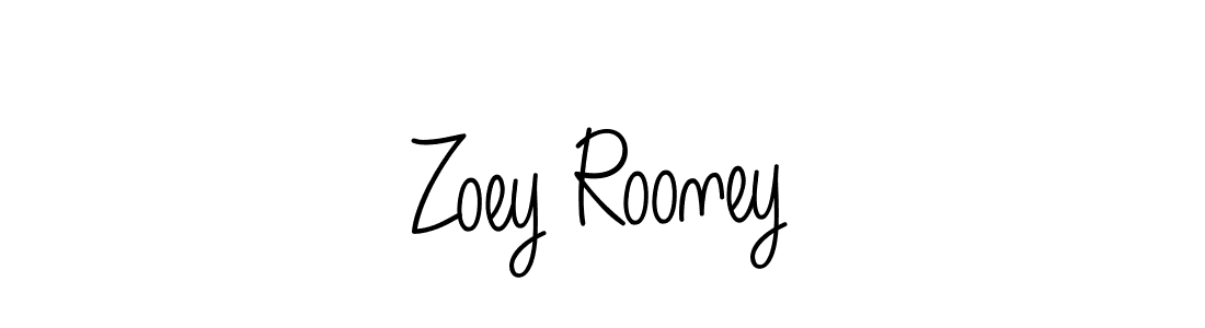 Create a beautiful signature design for name Zoey Rooney. With this signature (Angelique-Rose-font-FFP) fonts, you can make a handwritten signature for free. Zoey Rooney signature style 5 images and pictures png