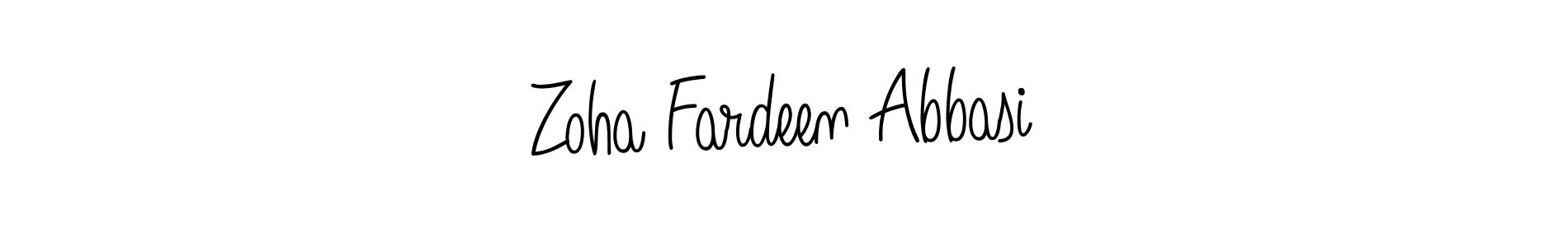 Make a beautiful signature design for name Zoha Fardeen Abbasi. Use this online signature maker to create a handwritten signature for free. Zoha Fardeen Abbasi signature style 5 images and pictures png